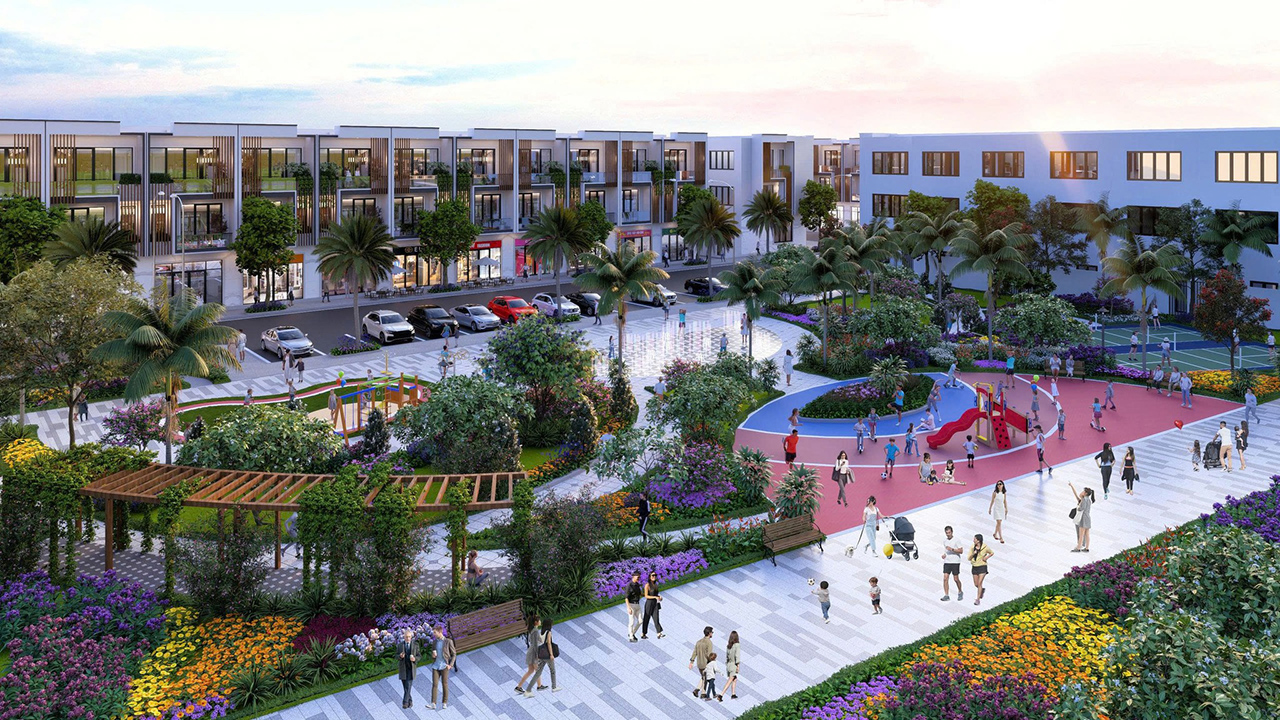 tiện ích nội khu nhà phố golden town 1