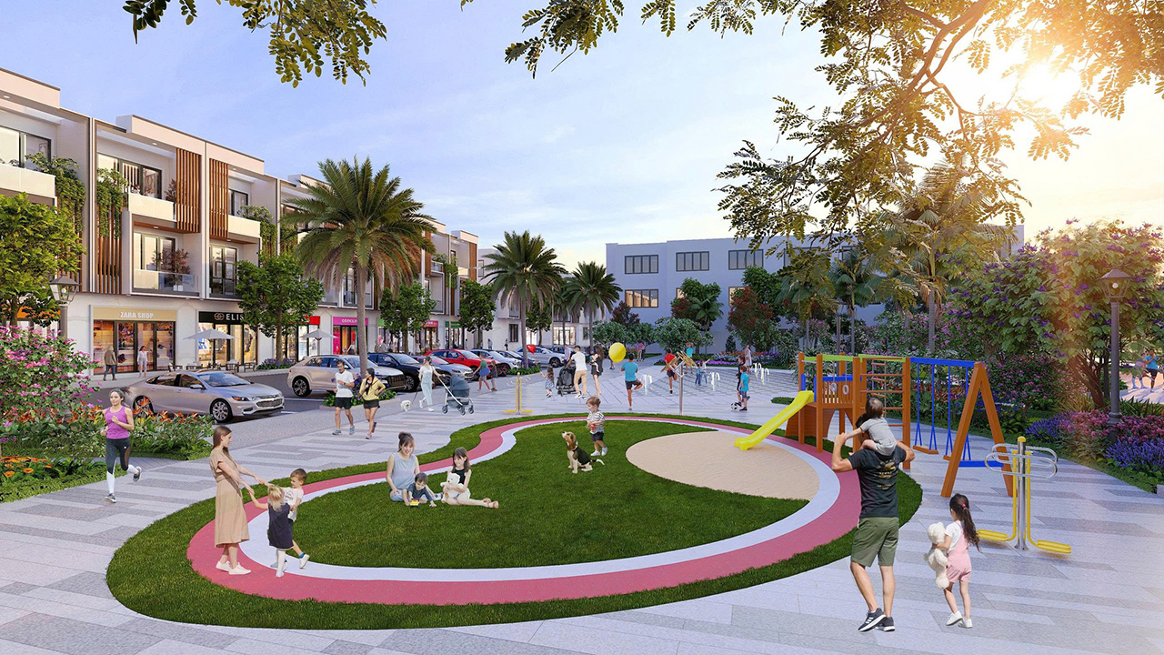 tiện ích nội khu nhà phố golden town 2